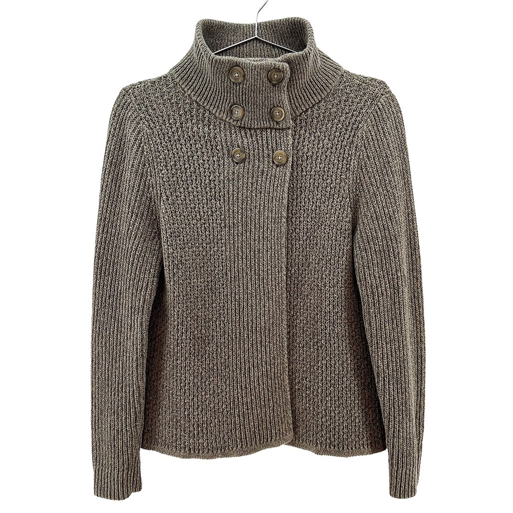 WOOLRICH 100% Cotton Cardigan Cape Sweater • Medium‎ • tan gray gorpcore boho